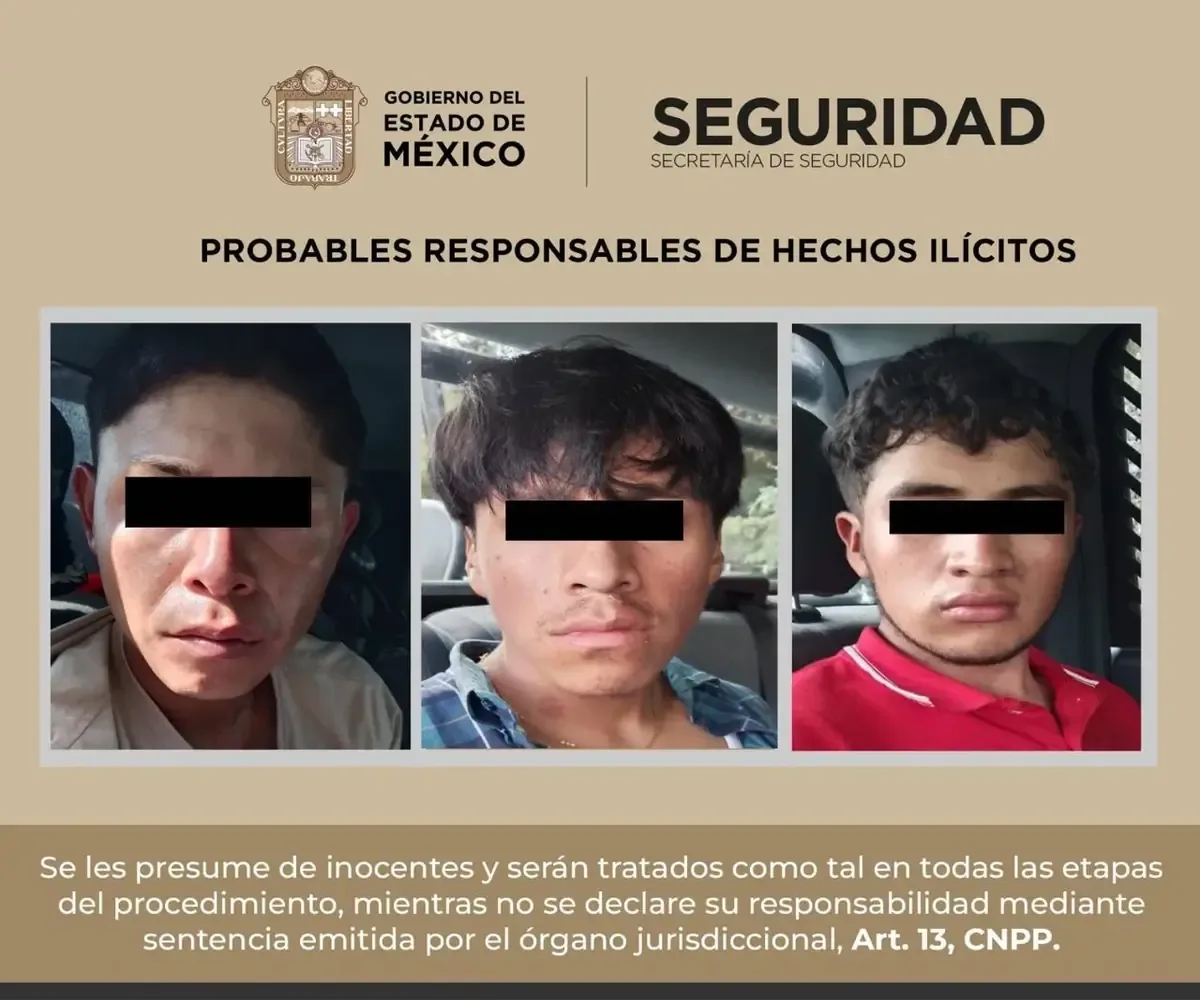 La detención de los sospechosos se originó por investigaciones vinculadas al robo de un automóvil.