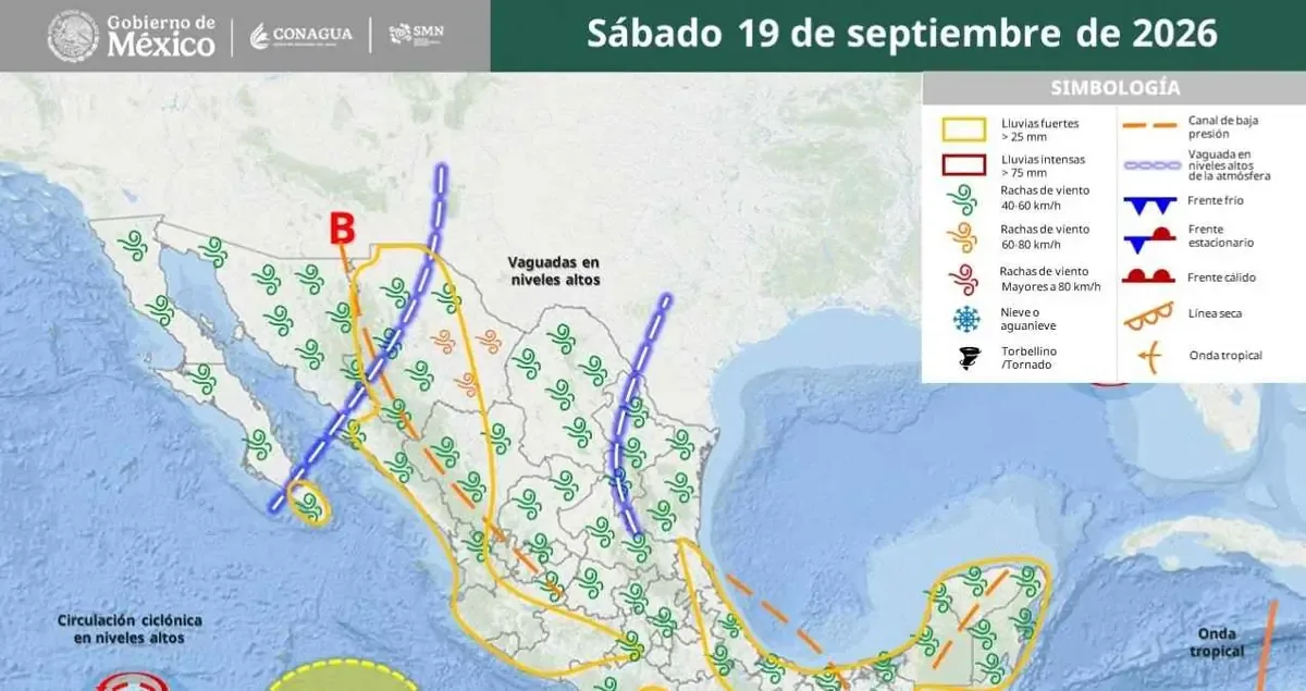 Se anticipa una jornada calurosa en Tamaulipas, con probabilidad de lluvias ligeras en algunas zonas.