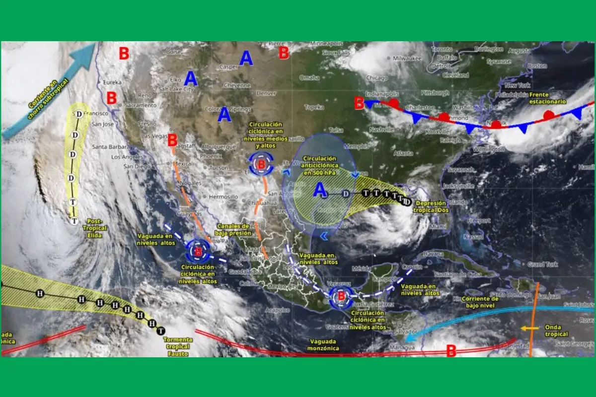 Se prevén lluvias fuertes y temperaturas superiores a 45 grados en varias entidades del norte del país.