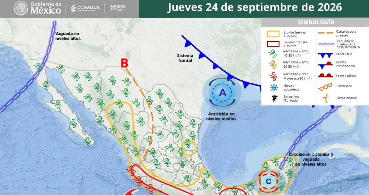 Las altas temperaturas en Tamaulipas estarán acompañadas de lluvias en algunas zonas del estado.