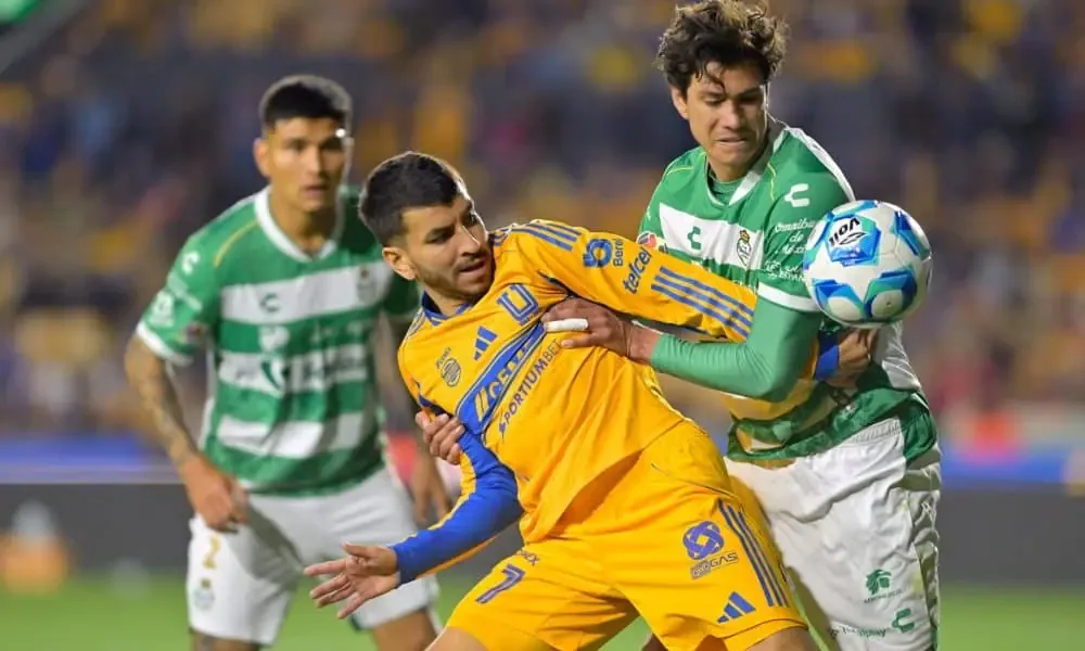 Tigres vence 5-1 a Santos Laguna y alcanza el segundo lugar del Clausura mexicano.
