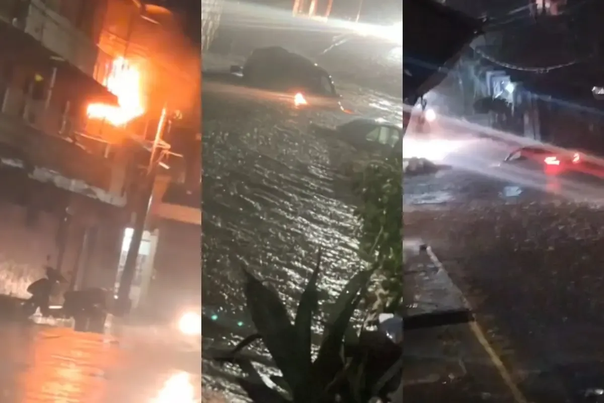 La intensa tormenta dejó a varios ciudadanos atrapados en sus autos, obligando a un operativo de rescate.