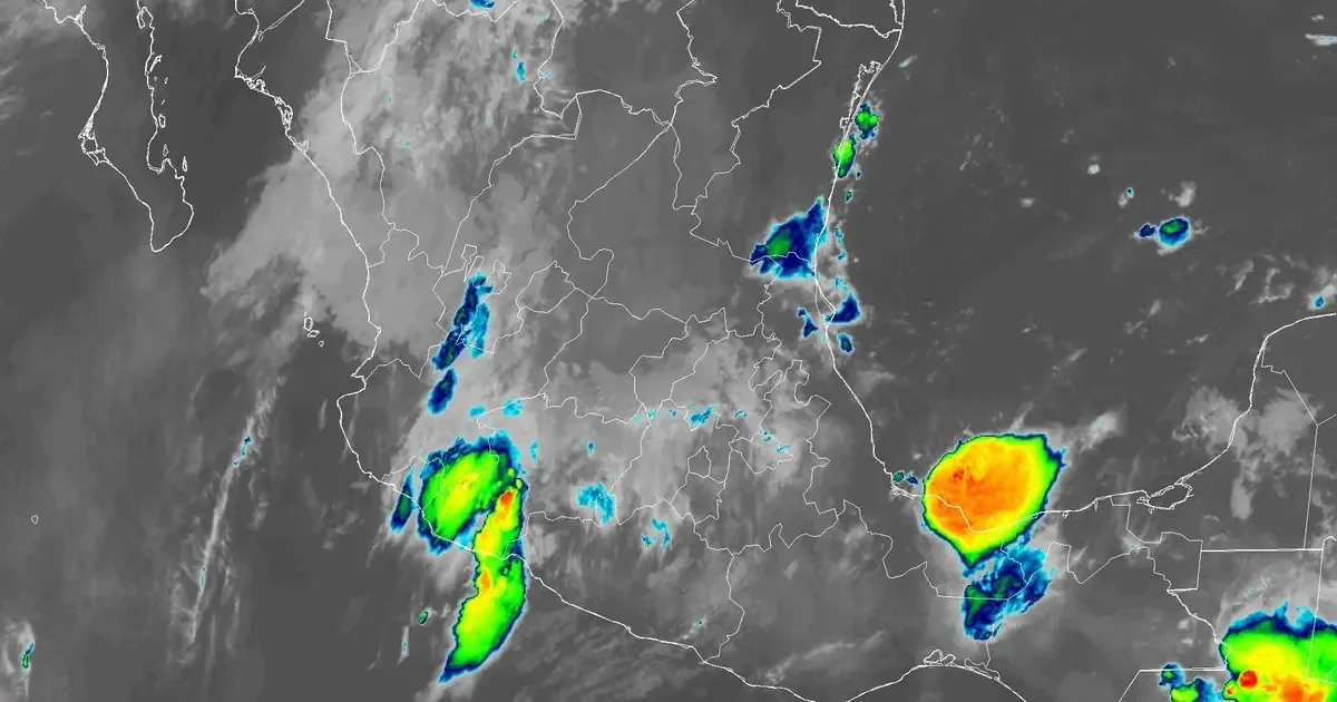 Actividad convectiva genera riesgos de granizo y vientos fuertes en el país, especialmente en el Bajío y el sureste.