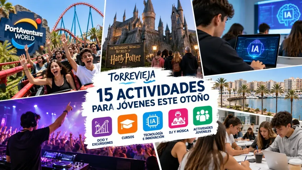La Agenda Joven de Otoño incluye eventos de entretenimiento y formación para jóvenes en Torrevieja.