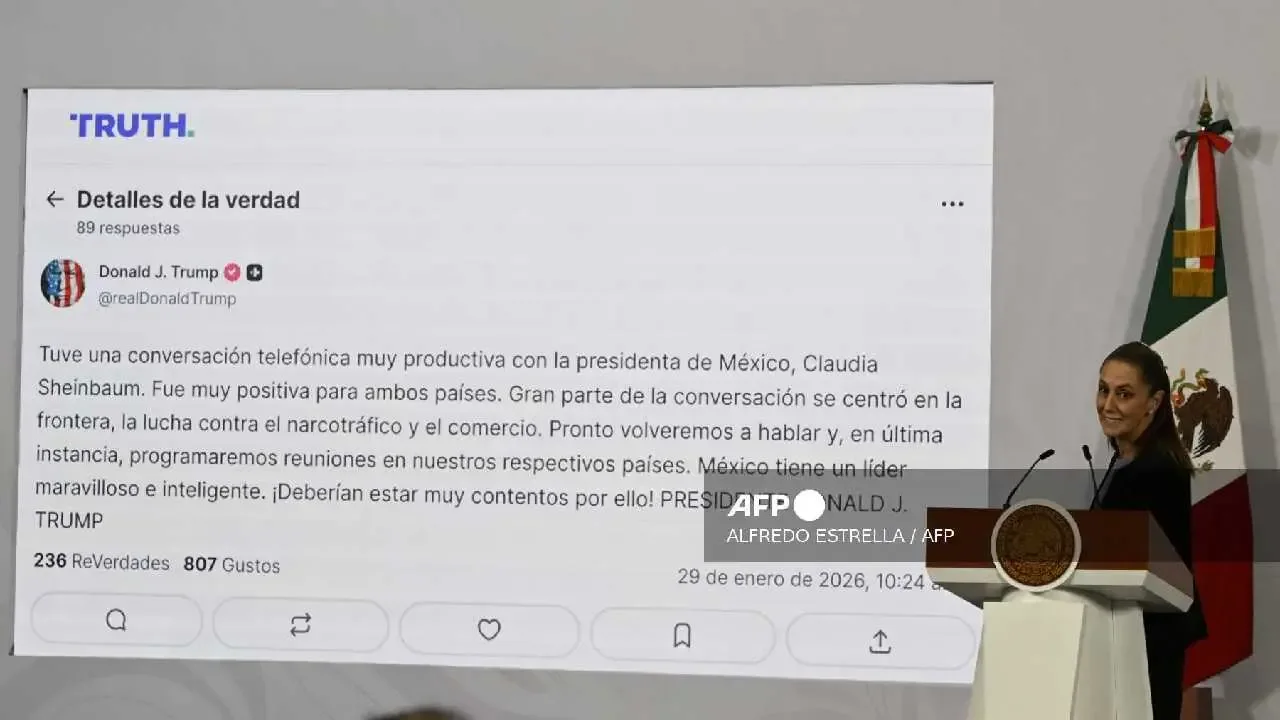Trump destacó el liderazgo de la Presidenta Claudia Sheinbaum en reciente llamada.