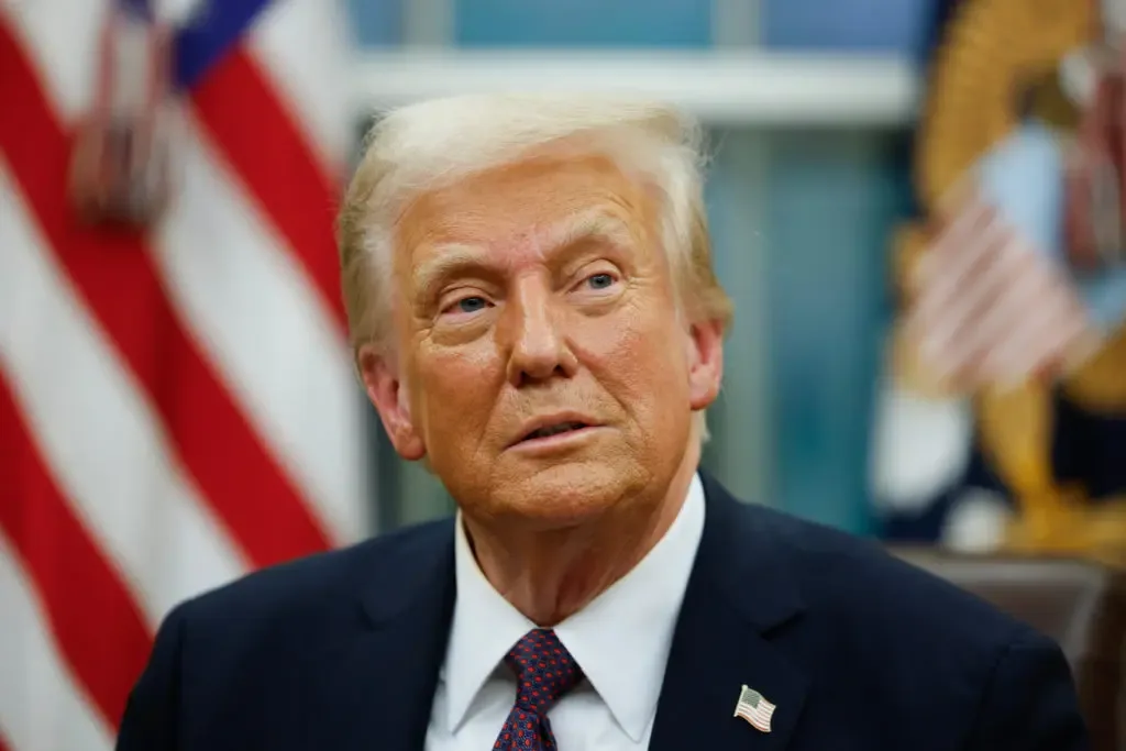 Trump durante su discurso sobre la invasión de 1847 en EE.UU.