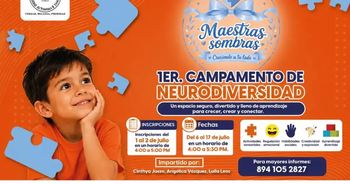 La Universidad Autónoma de Tamaulipas fomentará la inclusión educativa con un nuevo campamento para niños con neurodivergencias.