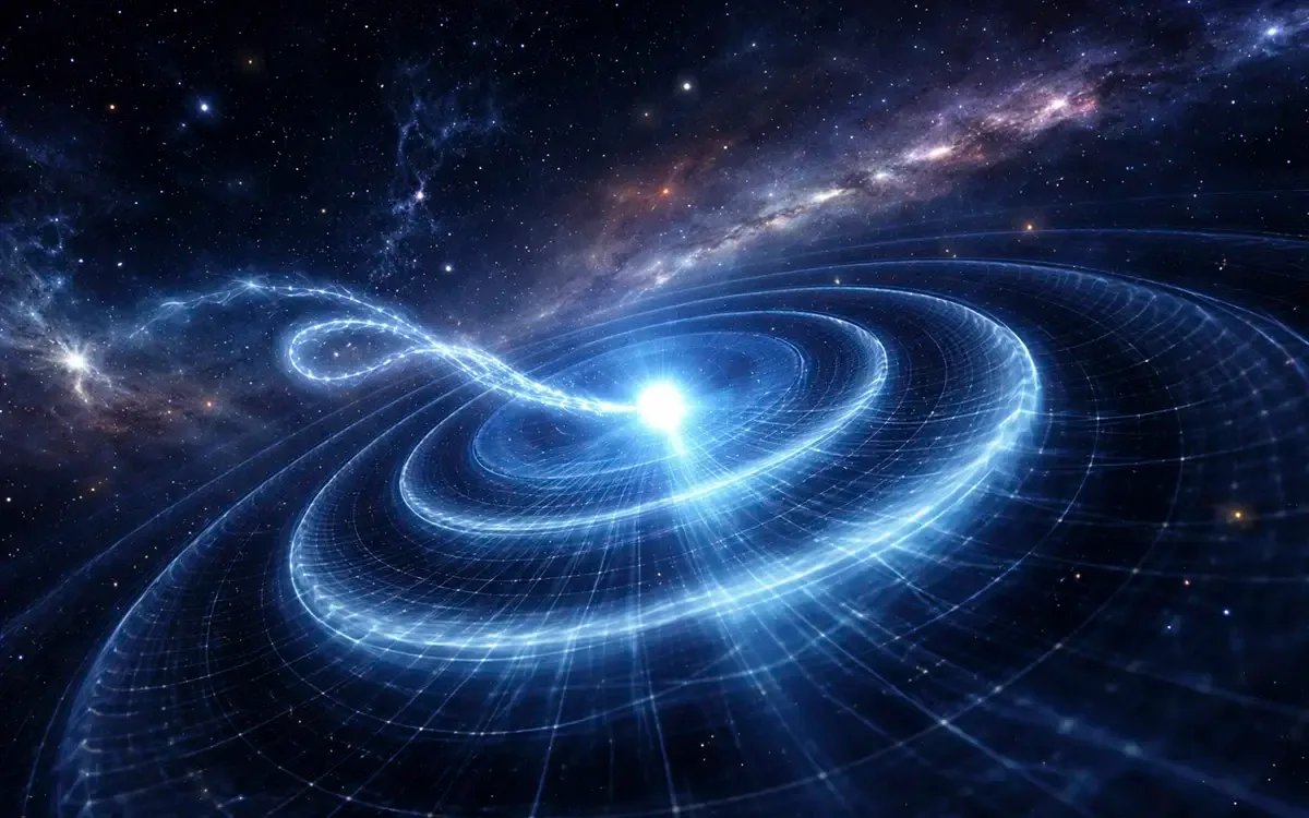 Un grupo de científicos del Instituto Stevens trabajando en el detector de gravitones.