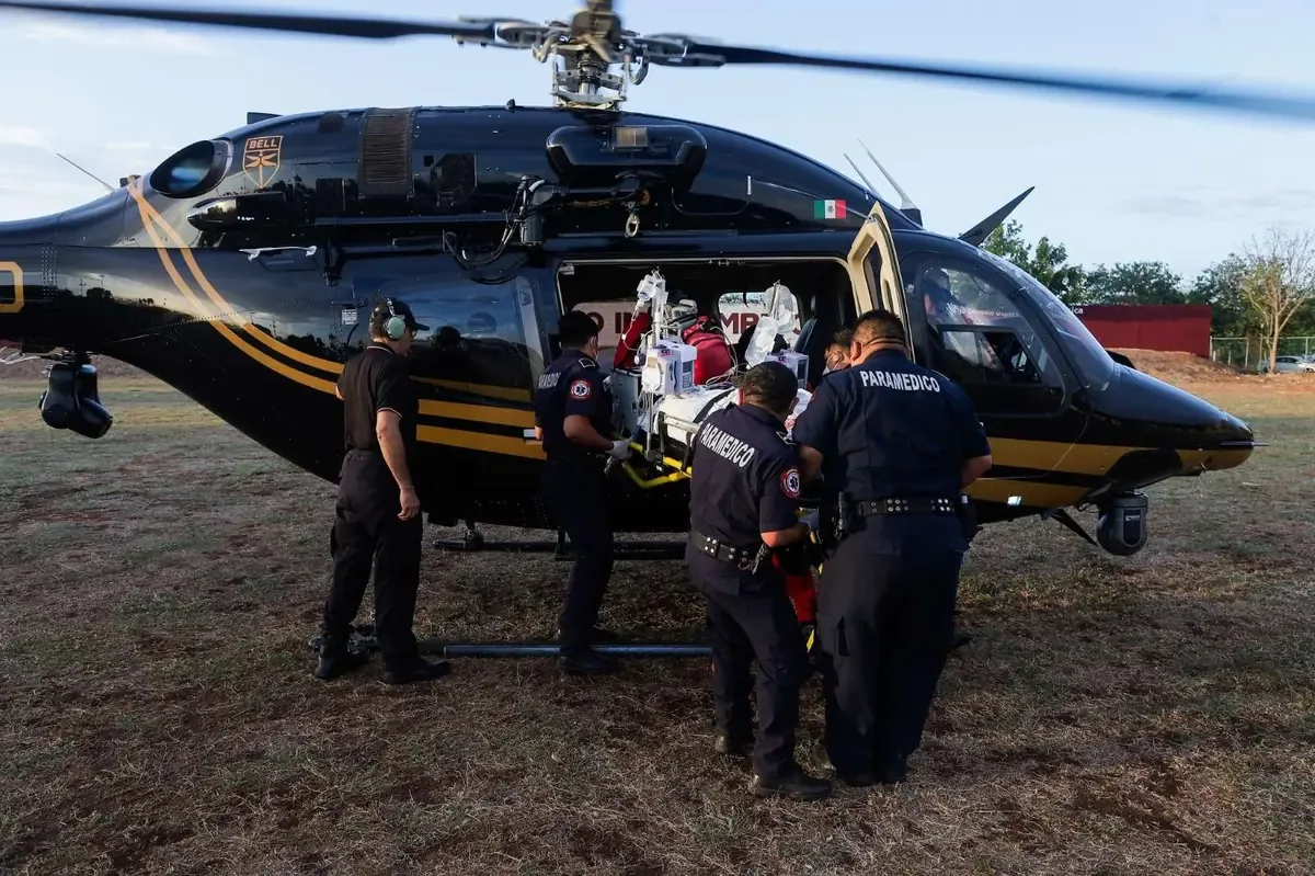 Un hombre de 43 años fue llevado de urgencia a Mérida tras un accidente de motocicleta.