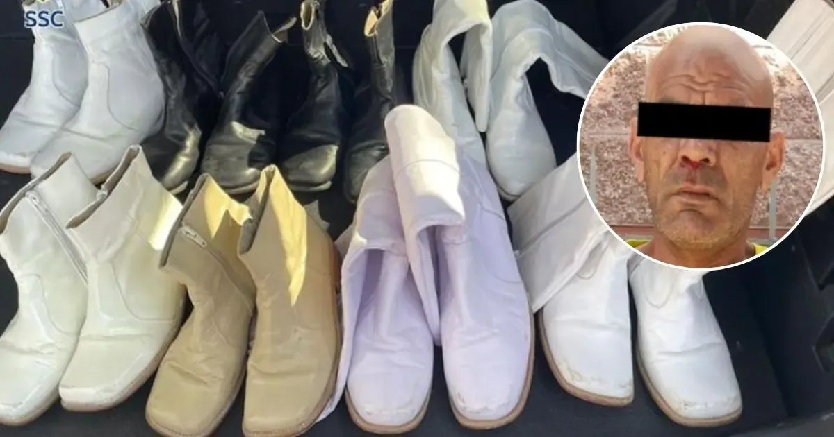 Un hombre fue sorprendido intentando robar ocho pares de botas en Venustiano Carranza.