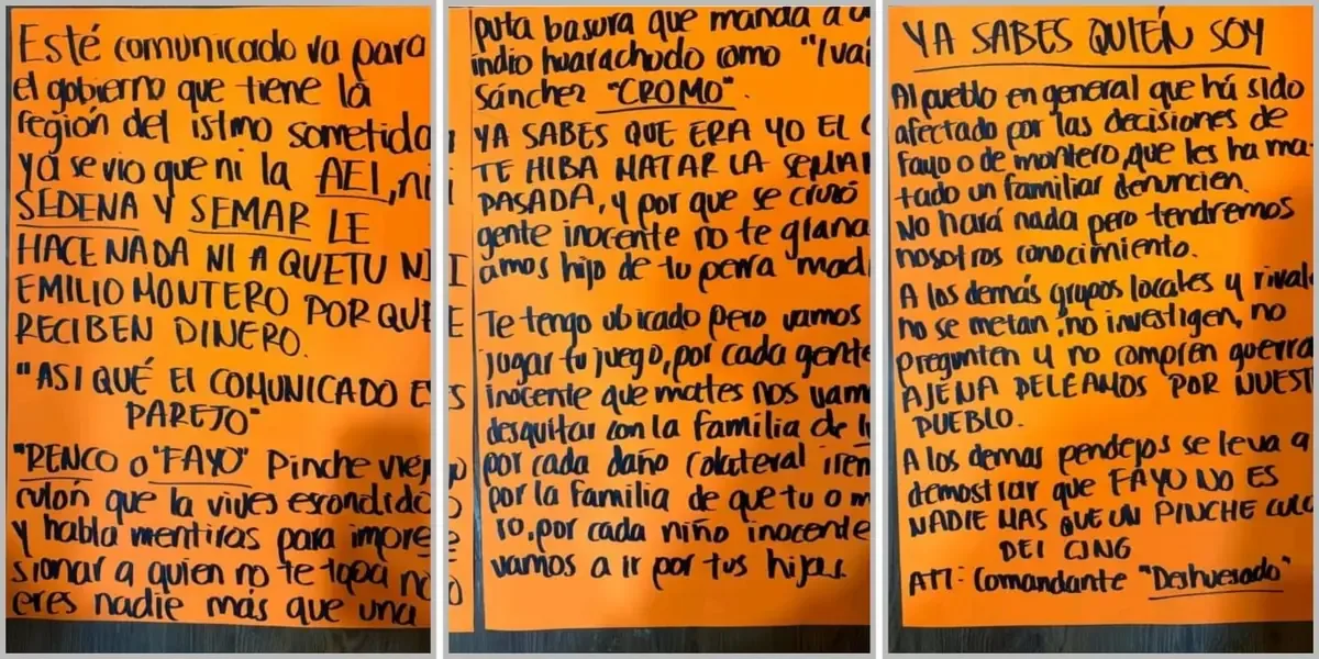 Un líder criminal denuncia relaciones entre autoridades locales y delincuentes.