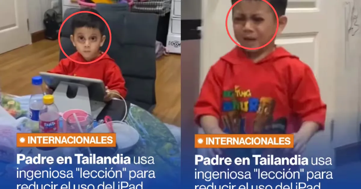 Un padre y su hijo protagonizan un video viral sobre el uso de la tablet.