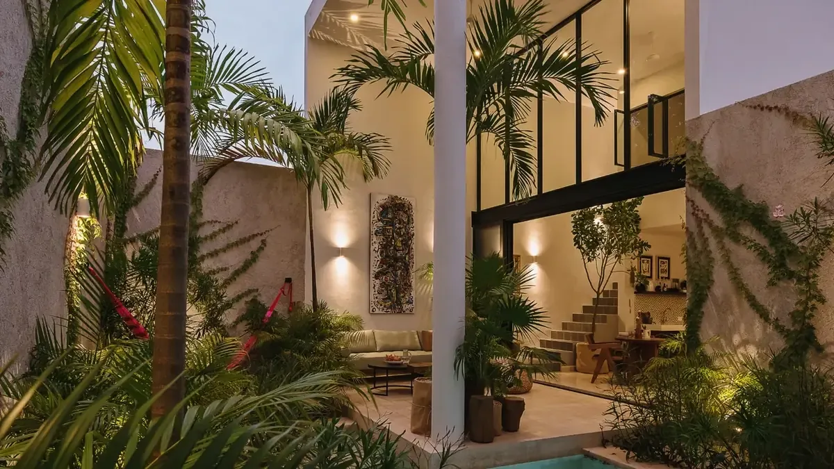 Un refugio vacacional que respeta el entorno y el clima yucateco.