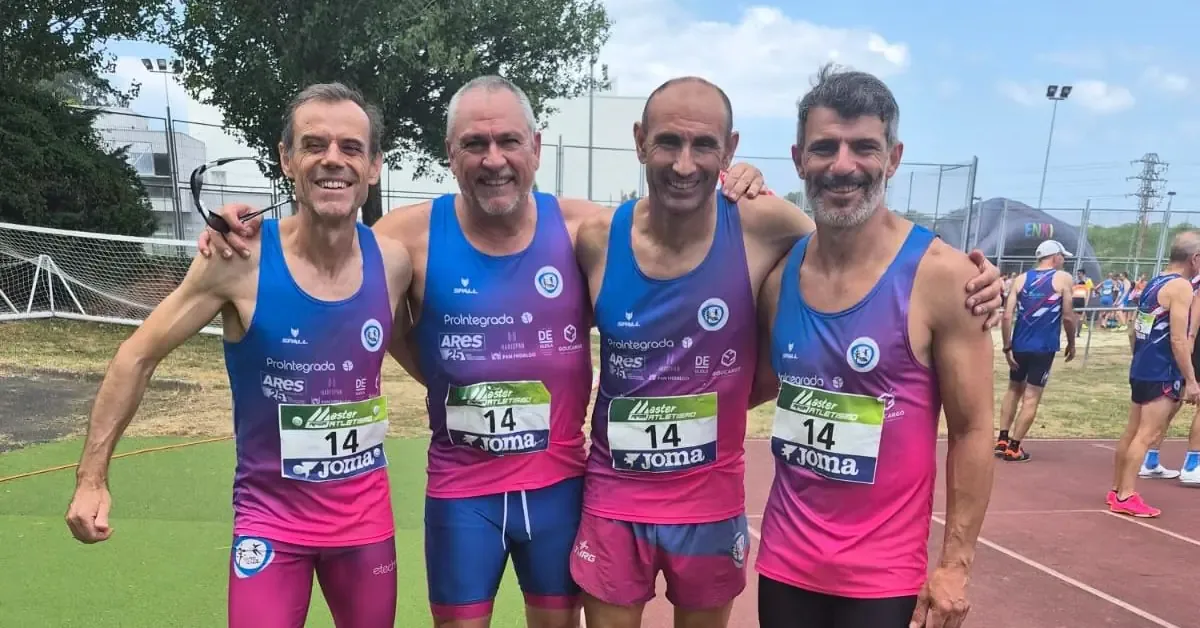 El club destaca por su espíritu colectivo y por un récord de España en el campeonato de clubes de atletismo máster.
