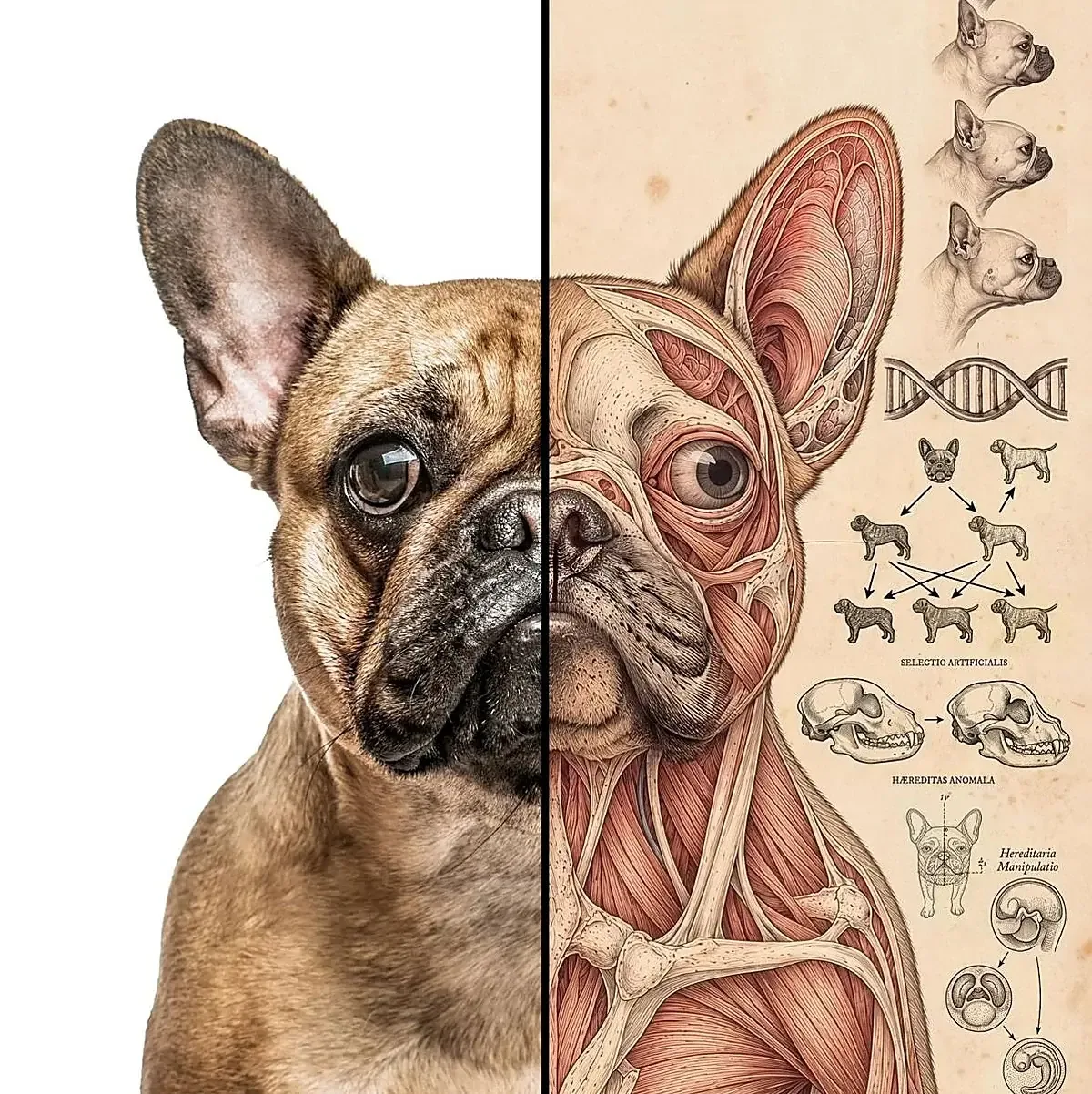 La cría selectiva de razas con rasgos físicos extremos genera graves problemas de salud en perros.