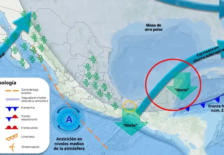 Viento intenso y temperaturas bajas se esperan en Quintana Roo por el frente frío 33.