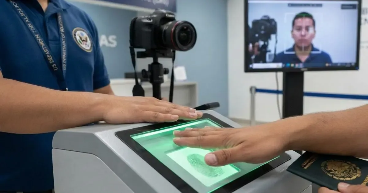 La recopilación de datos biométricos es crucial para la seguridad en el trámite de visas estadounidenses.