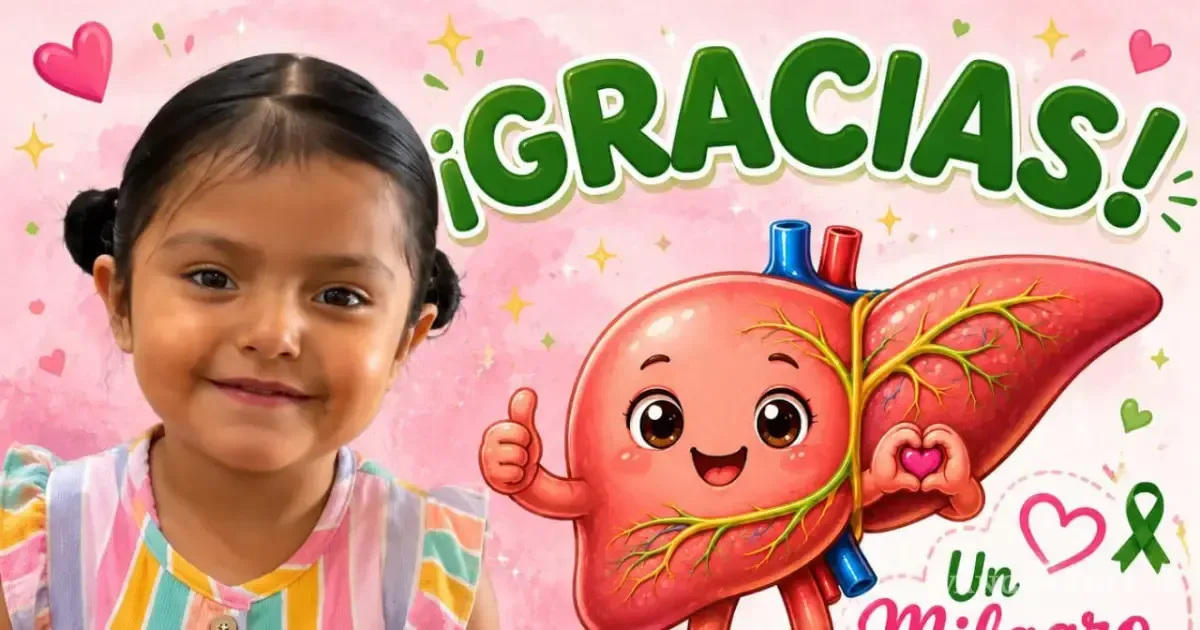 La pequeña recibió un nuevo hígado en Guadalajara y ahora continúa su recuperación en su hogar.
