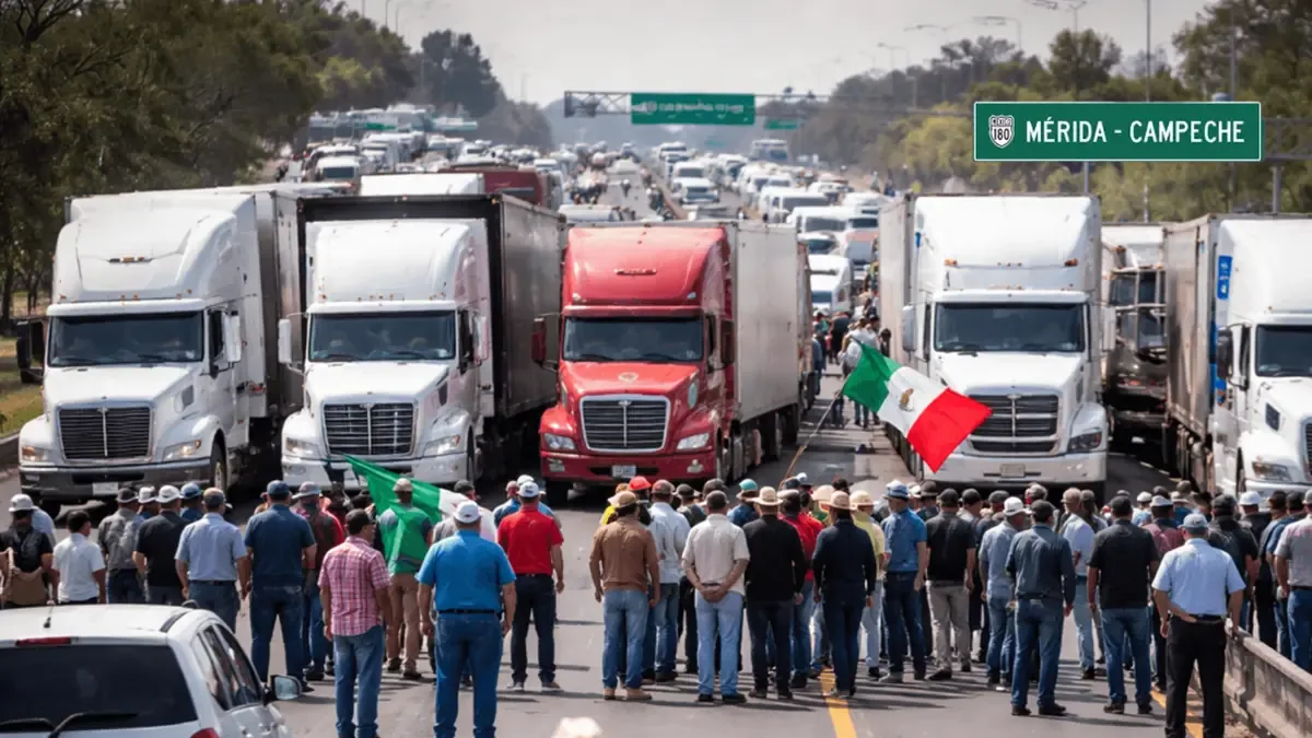 Transportistas exigirán mayor seguridad y reducción de peajes durante la protesta en Yucatán.